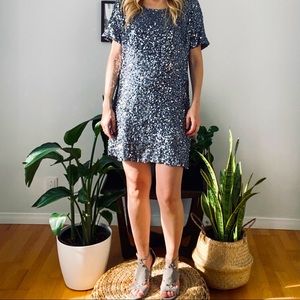 Glittery T-shirt Dress